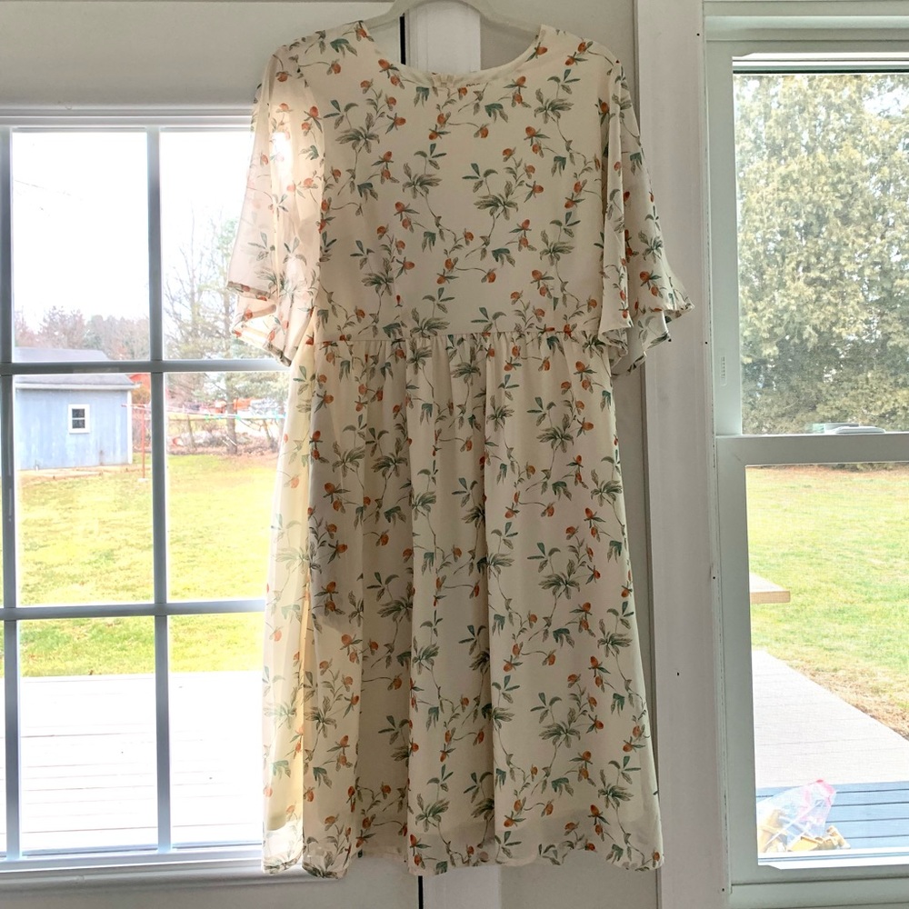 ROOLEE floral midi dress- Size Small and nursing friendly